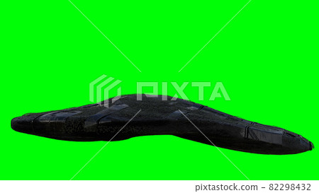 Futuristic alien sci fi ship isolate on green screen. 3d rendering. Futuristic alien sci fi ship isolate on green screen. 3d rendering. 82298432