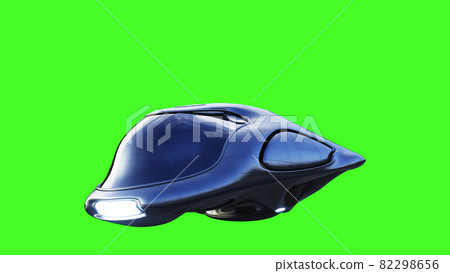 Futuristic sci fi flying car, ship. green screen isolate. 3d rendering. Futuristic sci fi flying car, ship. green screen isolate. 3d rendering. 82298656