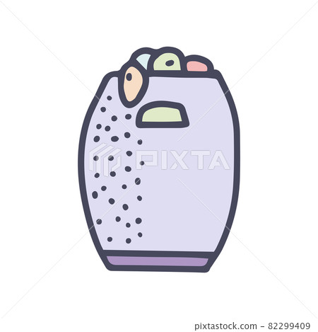 laundry basket color vector doodle simple icon laundry basket color vector doodle simple icon 82299409