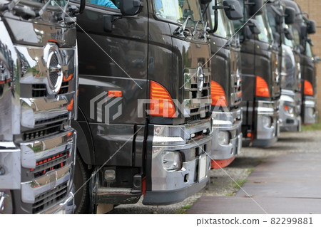 Lined up truck image Lined up truck image 82299881