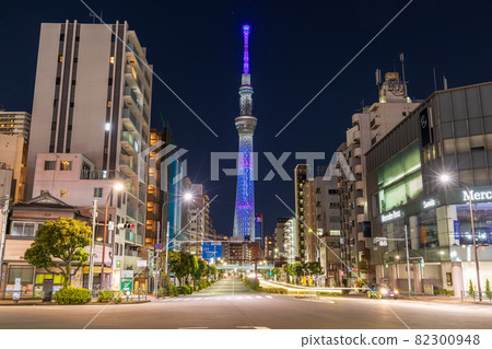 Tokyo Sky Tree "Confront the new coronavirus infection and overcome it together" Light up Tokyo Sky Tree "Confront the new coronavirus infection and overcome it together" Light up 82300948
