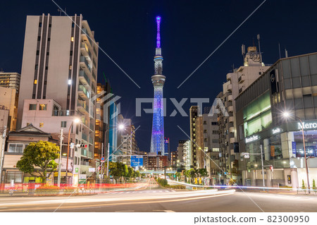 Tokyo Sky Tree "Confront the new coronavirus infection and overcome it together" Light up Tokyo Sky Tree "Confront the new coronavirus infection and overcome it together" Light up 82300950