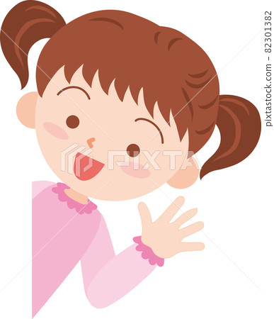 A girl who pops out from the right side A girl who pops out from the right side 82301382