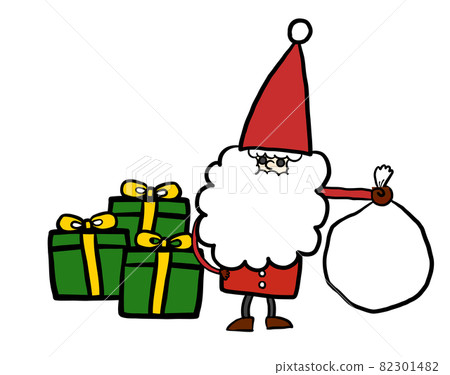 Simple and cute illustrations of Santa and gifts that can be used for Christmas. Simple and cute illustrations of Santa and gifts that can be used for Christmas. 82301482
