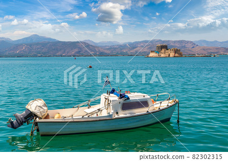 Bourtzi fortress in Greece, Nafplion Bourtzi fortress in Greece, Nafplion 82302315