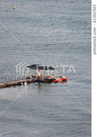 the Pontoon jetty across the water at Lung Kwu Tan 2 July 2005 82302983