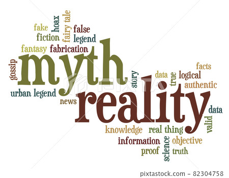 myth and reality word cloud 82304758