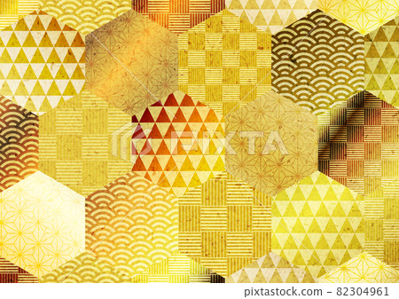 金箔 日本紋 六角紋 橫向 82304961