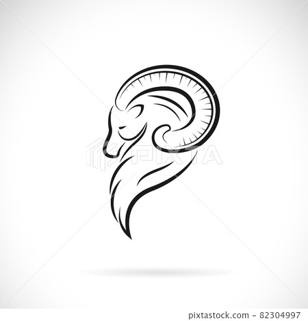 Vector of goat head design on white background. Easy editable layered vector illustration. Wild Animals. 82304997