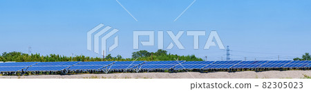 Solar panel Mega solar Solar power generation [Renewable energy image] 82305023
