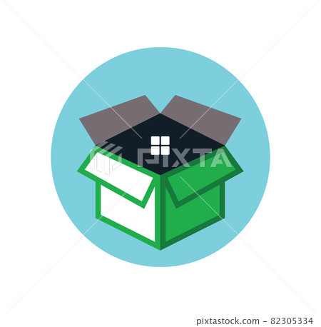 Box house logo design illustration vector eps format , suitable for your design needs, logo, illustration, animation, etc. 82305334