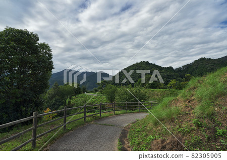 << Okayama Prefecture >> Scenery of a floating island on Lake Okutsu [Summer] 82305905