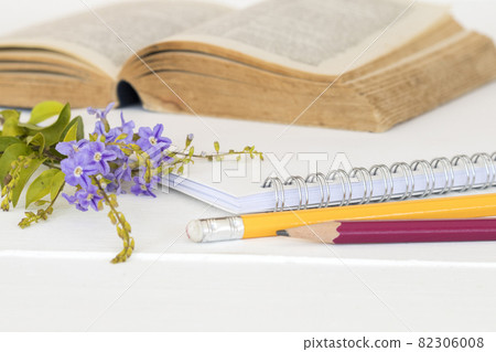 education dictionary, notebook and stationery for study  82306008