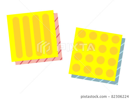 Braille block for traveling direction, for calling attention Illustration material 82306224
