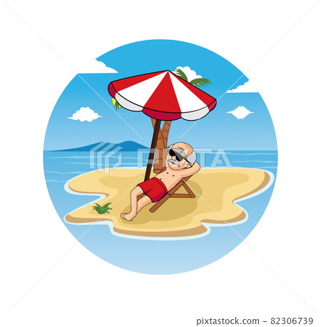 Cartoon of oldman relaxing on the beach design illustration vector eps format , suitable for your design needs, logo, illustration, animation, etc. Cartoon of oldman relaxing on the beach design illustration vector eps format , suitable for your design needs, logo, illustration, animation, etc. 82306739