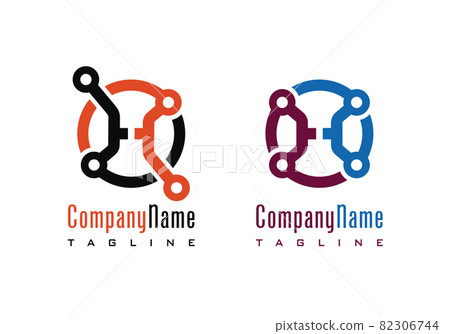 Hub logo design illustration vector eps format , suitable for your design needs, logo, illustration, animation, etc. 82306744