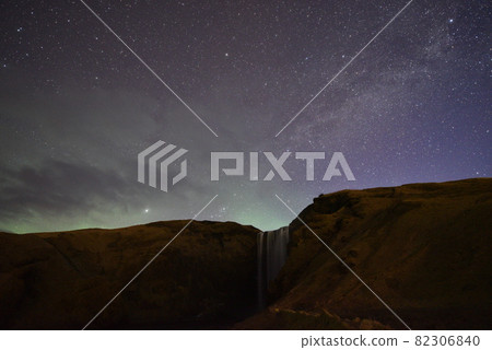 <冰島> 斯科加瀑布和銀河 <冰島> 斯科加瀑布和銀河 82306840