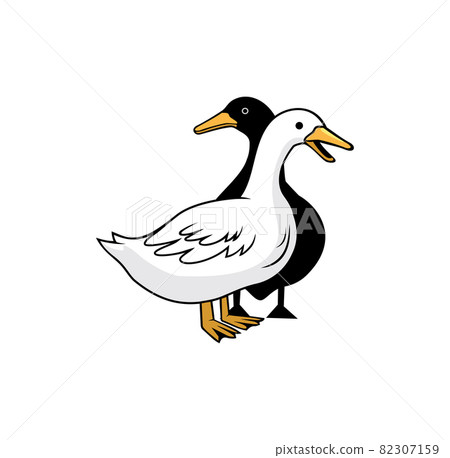 Duck design illustration , suitable for your design needs, T-shirt, logo, illustration, animation, etc. 82307159