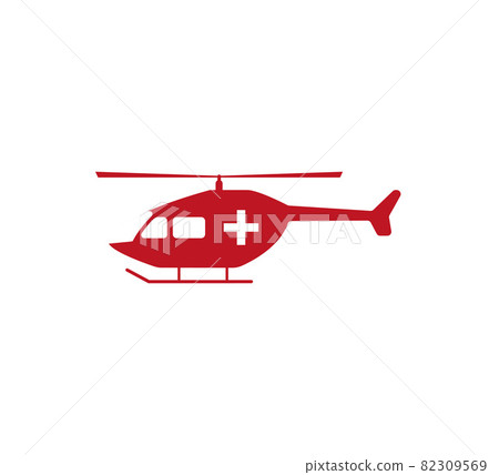 Medical Helicopter icon. Vector illustration, flat design. 82309569