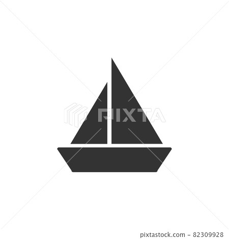Boat, sail, sailing, ship, yacht icon. Vector illustration, flat design. 82309928