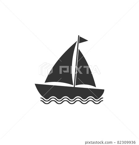 Boat, sail, sailing, ship, yacht icon. Vector illustration, flat design. Boat, sail, sailing, ship, yacht icon. Vector illustration, flat design. 82309936