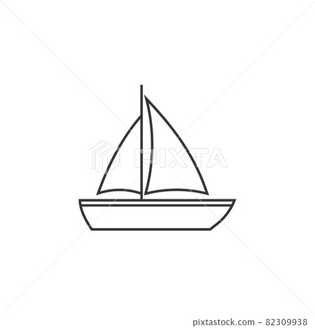 Boat, sail, sailing, ship, yacht icon. Vector illustration, flat design. Boat, sail, sailing, ship, yacht icon. Vector illustration, flat design. 82309938
