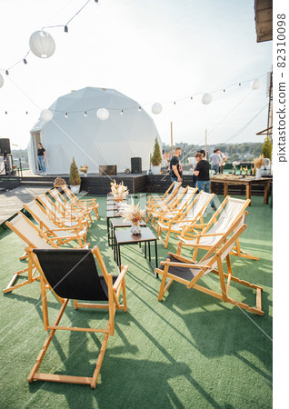 view of cozy cafe outdoors on the roof view of cozy cafe outdoors on the roof 82310098