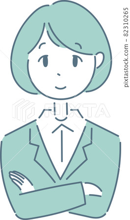 雙臂交叉的女性企業 82310265