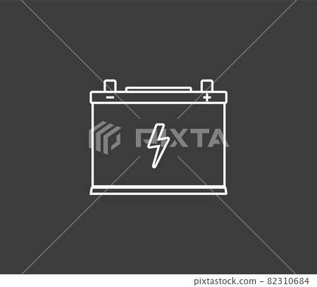 Car battery icon. Vector illustration, flat design. 82310684