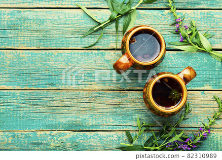 Fresh fireweed tea,copy space Fresh fireweed tea,copy space 82310989