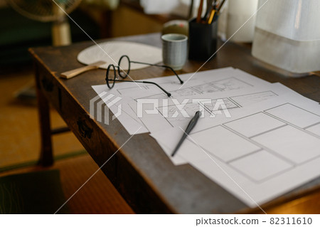 manuscript paper, comic, fiction 82311610