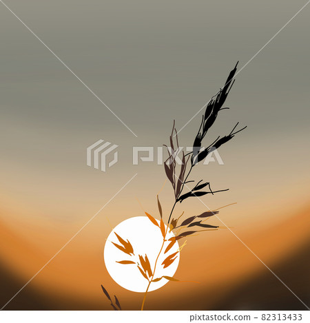 秋天，秋天的天空，黃昏，美麗的風景 82313433