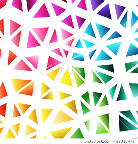 Polygonal rainbow mosaic background. Abstract low poly vector illustration. Triangular pattern in halftone style. Template geometric business design with triangle for poster, banner, card, flyer 82313472