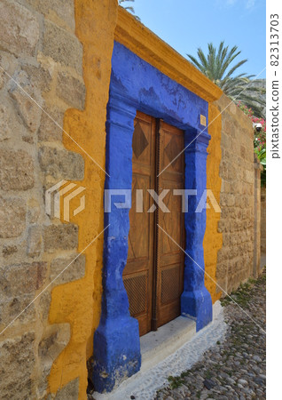Architecture of Old Town on Rhodos in Greece 82313703