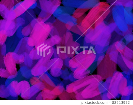 Abstract background illustration drawn with pink and blue neon color brushes on a black background Abstract background illustration drawn with pink and blue neon color brushes on a black background 82313952