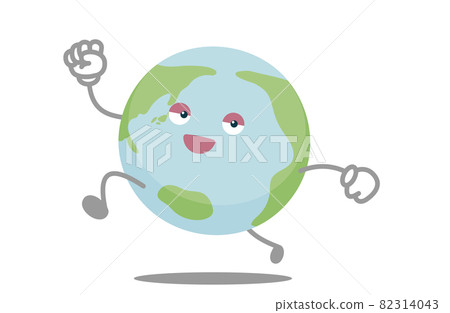 Vector illustration of Earth characters (jumping energetically) Vector illustration of Earth characters (jumping energetically) 82314043