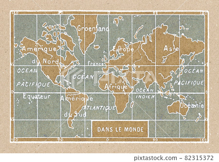Old map of France printed on kraft paper Old map of France printed on kraft paper 82315372