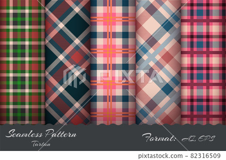 Set retro tartan seamless pattern Set retro tartan seamless pattern 82316509
