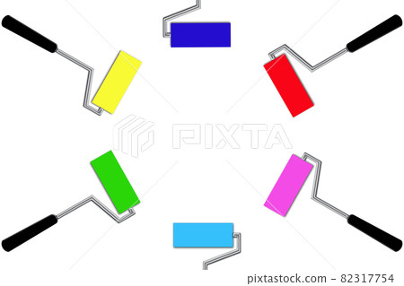 Colorful painting roller copy space Colorful painting roller copy space 82317754
