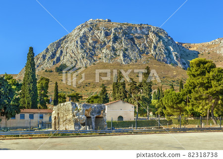 View of fortress Acrocorinth, Greece View of fortress Acrocorinth, Greece 82318738
