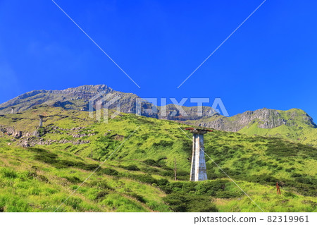 【熊本縣】晴空下的阿蘇山和淺水峽 82319961