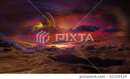 UFO over the red planet Mars. Eelements of this image furnished by NASA. UFO over the red planet Mars. Eelements of this image furnished by NASA. 82320524
