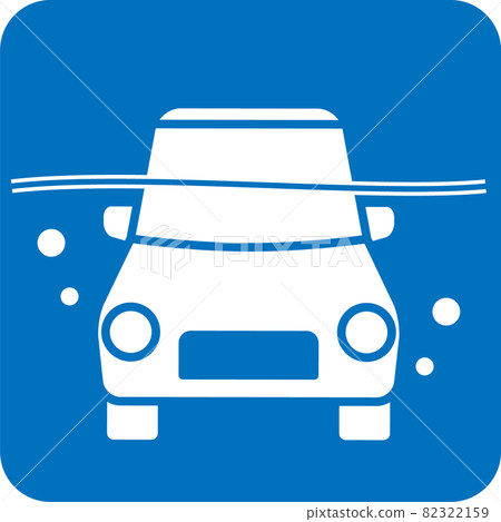 Submerged car pictogram 82322159