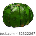 Illustration material of green pumpkin 82322267