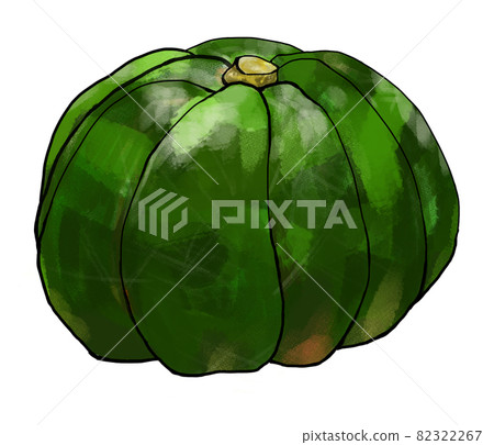 Illustration material of green pumpkin 82322267
