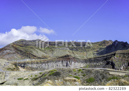 阿蘇山火山口（熊本縣阿蘇市）是可以近距離觀察活火山的旅遊景點 82322289
