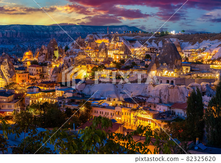 lights of the town of Goreme 82325620