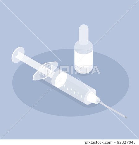 Vaccine Syringe Dose Vector Isometric Illustration Vaccine Syringe Dose Vector Isometric Illustration 82327043
