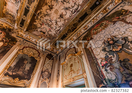 interiors of Villa Vizcaya, Miami, Florida, usa 82327382