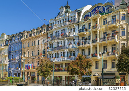Street in Karlovy Vary, Czech repablic Street in Karlovy Vary, Czech repablic 82327513